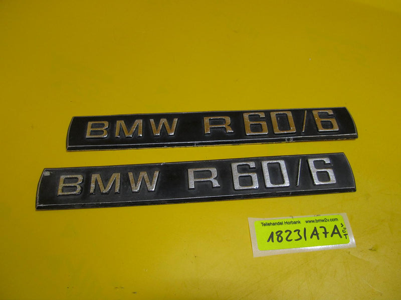 BMW R60 /6 Set Emblem Typenschild Schriftzug Schild 1259366 kein Nachbau placard