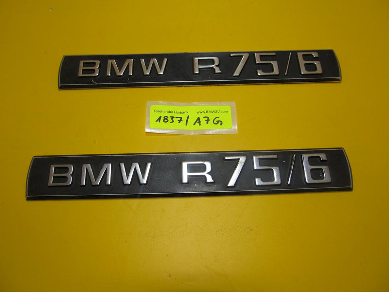 BMW R75 /6 Set Emblem Platte Typenschild für Anlasserdeckel 1259367 type plate