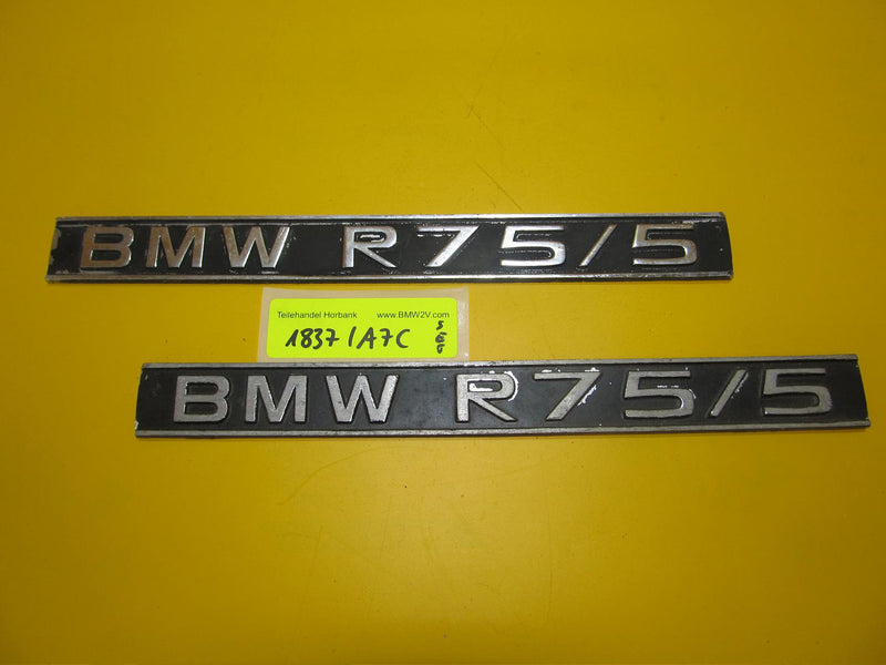 BMW R75 /5 Set Emblem Platte Typenschild für Anlasserdeckel 1257535 type plate