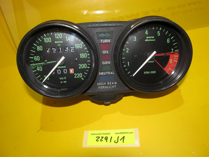 BMW R100 Instrumente Cockpit Tachometer W691 -geprüft - Strumento console