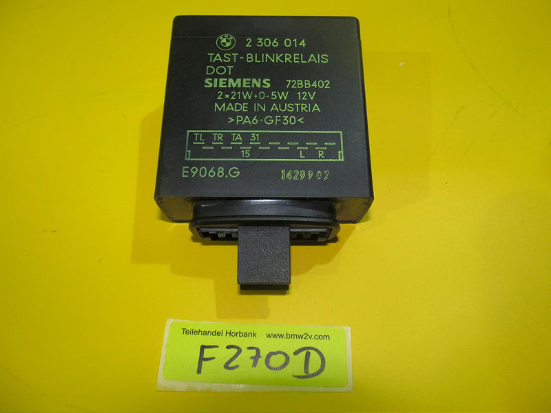 Tast Warn Blinkrelais Relais BMW R80 R100 GS R Siemens 72BB402 2306014 relay