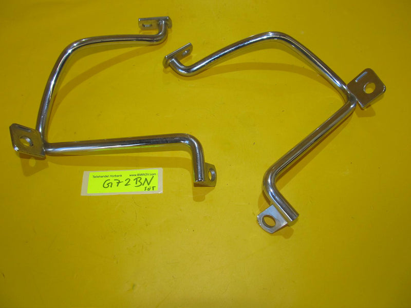 BMW R100 R90 R80 R75 /5 /6 /7 Set Halter Zusatz Scheinwerfer chrom Behörde