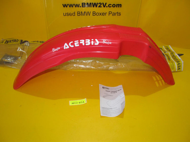 Schutzblech vorne Kotflügel Acerbis Baja 80-14 rot Enduro BMW NOS front fender