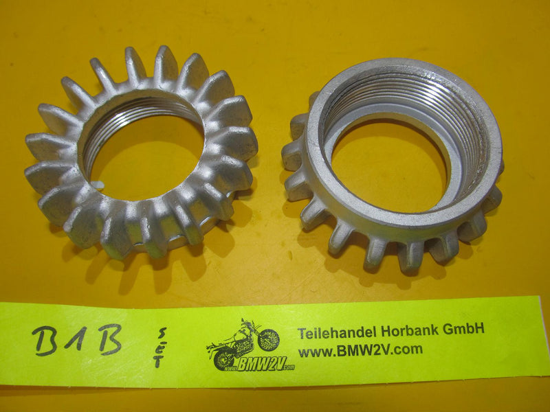 BMW R100 R80 R75 R60 52mm Satz Auspuffmutter Sternmutter Exhaust star nut set