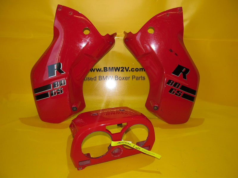 BMW R100 GS R80 GS Set Verkleidung Cockpit komplett rot front fairing kit