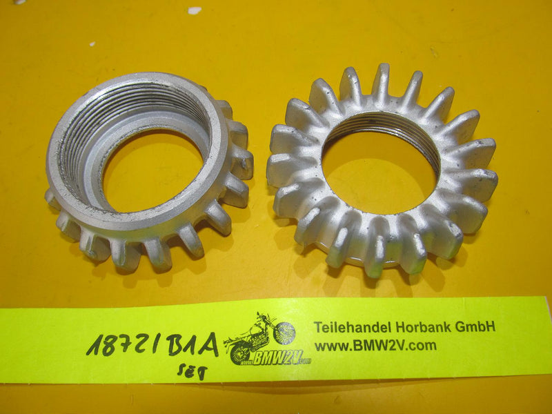 BMW R100 R80 R75 R60 52mm Satz Auspuffmutter Sternmutter Exhaust star nut set