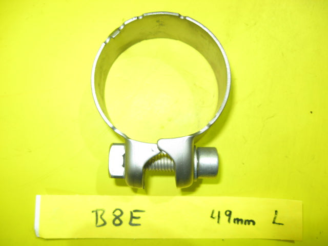Spann Schelle Schalldämpfer Sammler Auspuff links 49mm BMW R100 R80 85-95