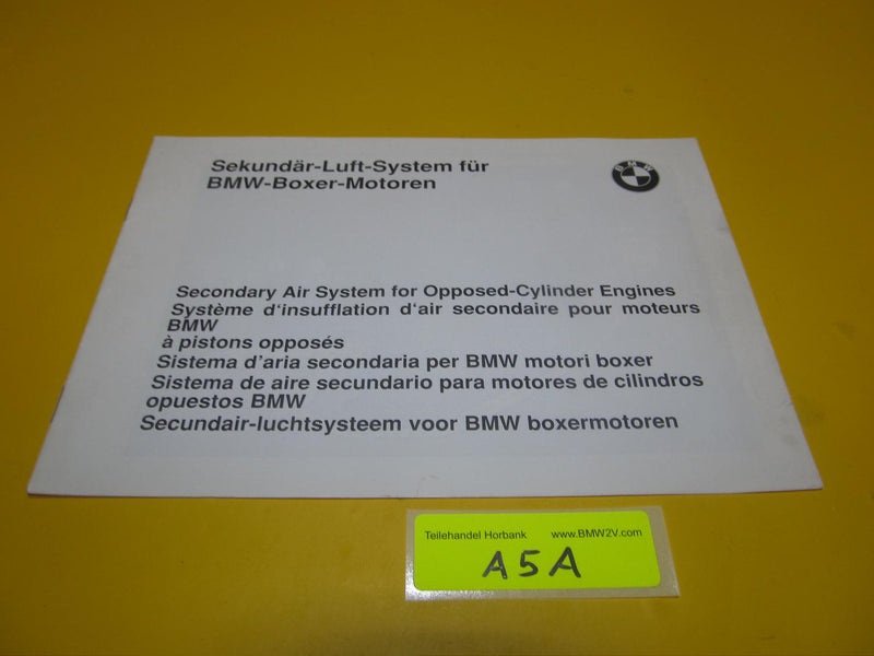 BMW R100 R80 Zusatz Betriebsanleitung SLS System BMW Boxer 9798838 1990