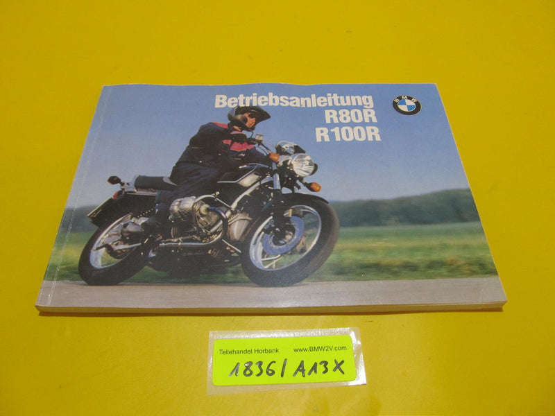 BMW R100 R80 R Betriebsanleitung Serviceheft 9799070 1995 riders manual