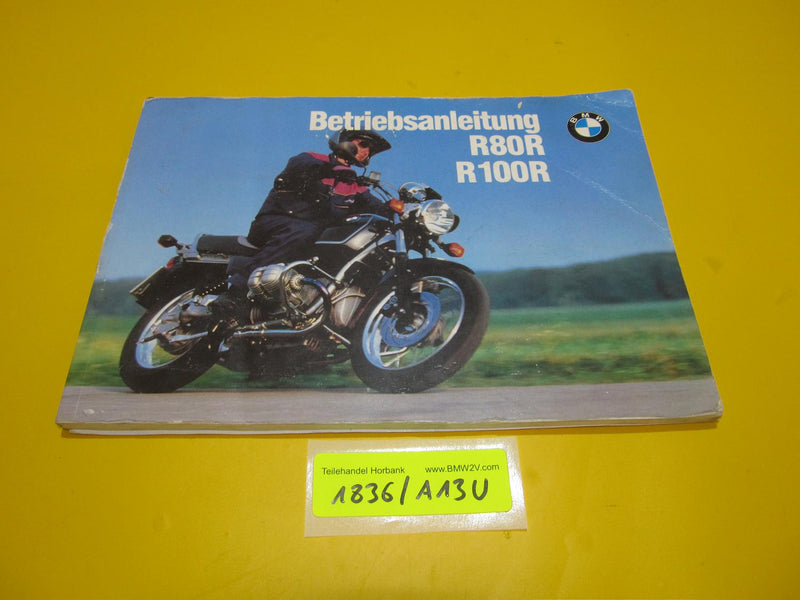 BMW R100 R80 R Betriebsanleitung Serviceheft 9799070 1992 riders manual