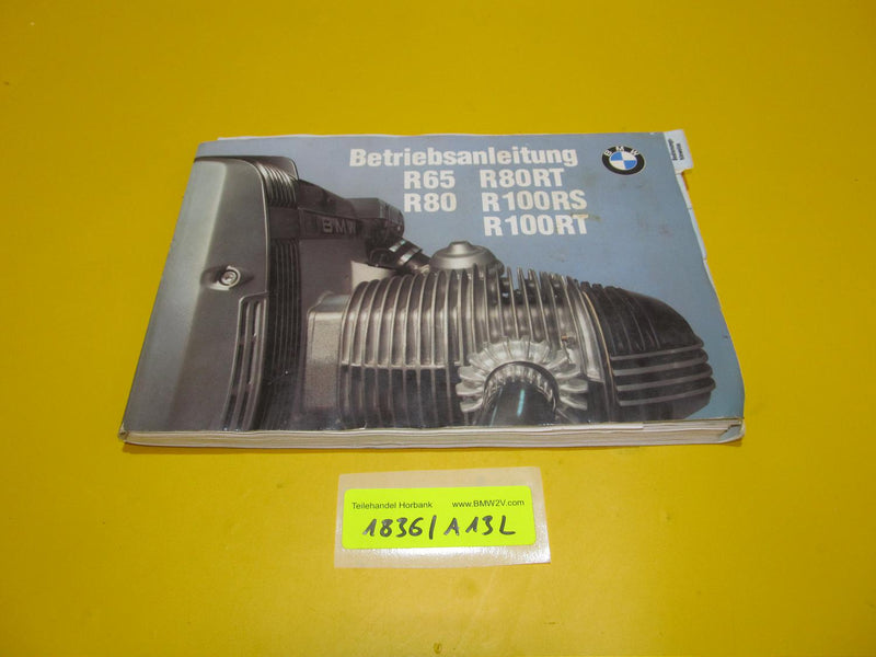 BMW R100 R80 R65 RT RS Betriebsanleitung Serviceheft 9798740 1992 riders manual